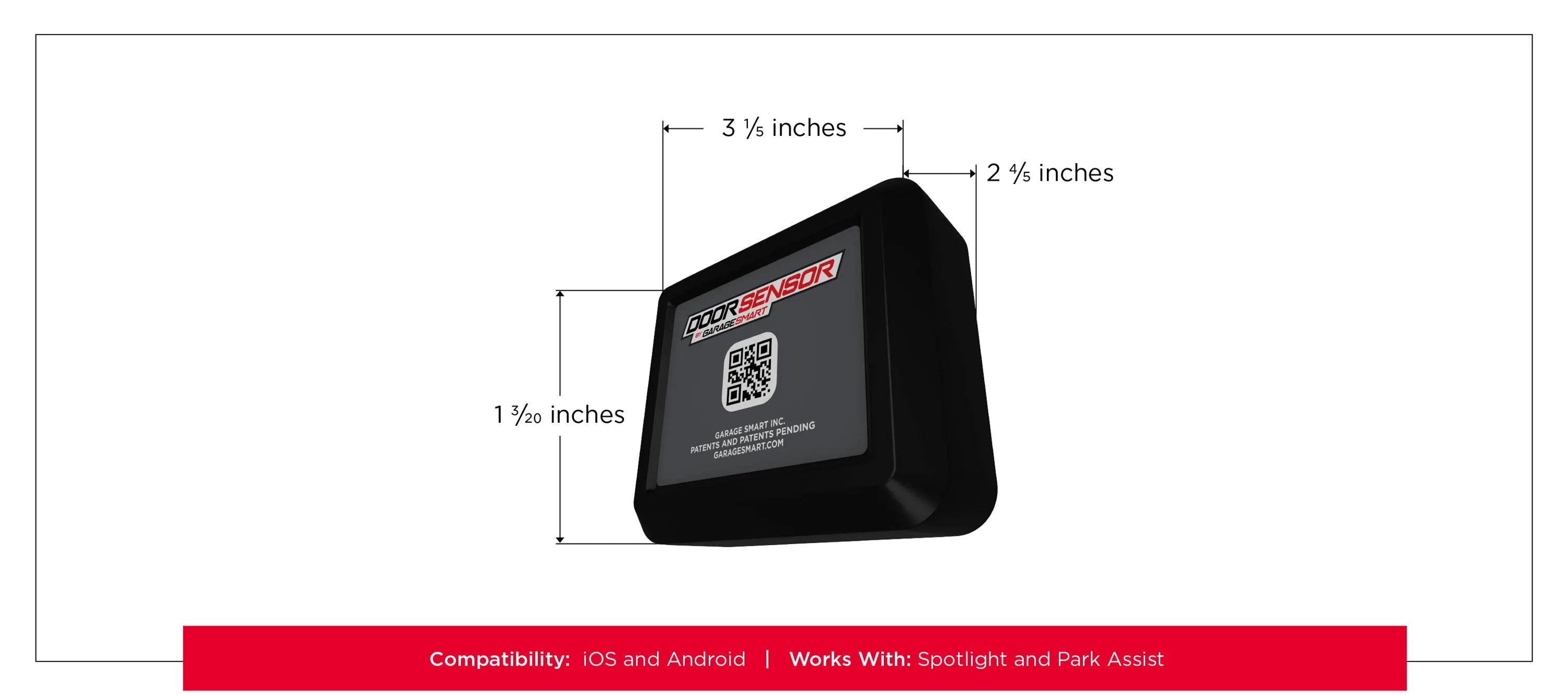 A diagram showing the dimensions of a battery for a car.